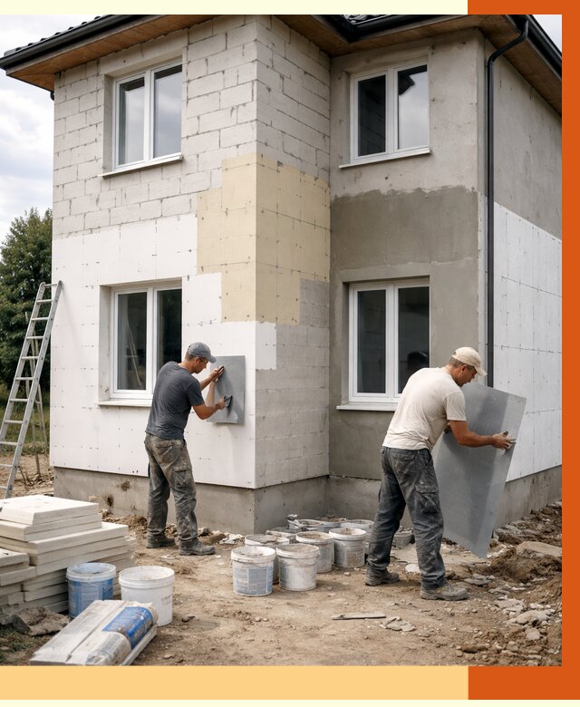 Утепление дома из газобетона в Подольске от 4376 руб./м² — заказать у ТепломастерПдл